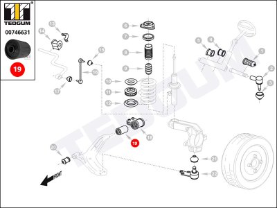 Silentblok wahacza TEDGUM 00746631 