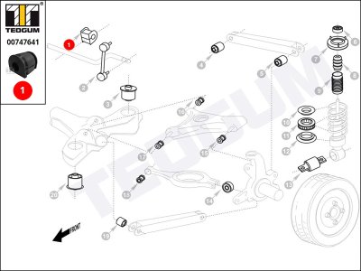 Tuleja stabilizatora TEDGUM 00747641 30635780