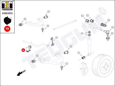 Poduszka stabilizatora TEDGUM 01051973 10399726