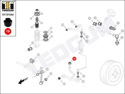Silentblok wahacza TEDGUM 01131544 4865530130