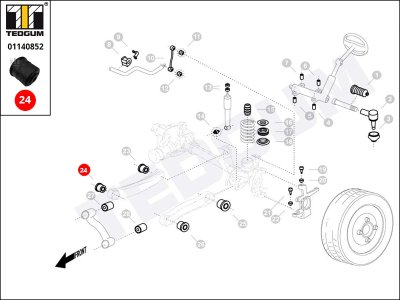 Silentblok wahacza TEDGUM 01140852 52088214
