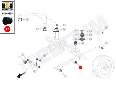 Silentblok wahacza TEDGUM 01140855 