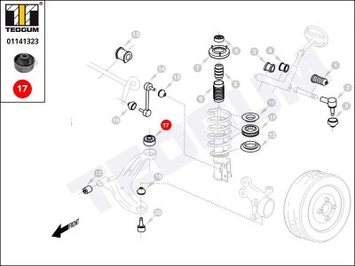 Tuleja wahacza TEDGUM 01141323 