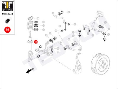Silentblok wahacza TEDGUM 01141373 