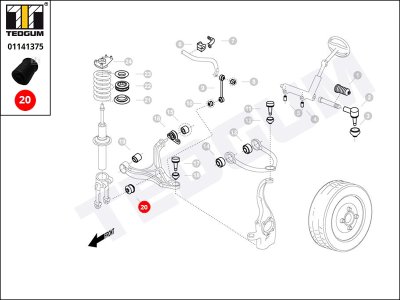 SILENBLOK WAHACZA TEDGUM 01141375 52089980AF JEEP