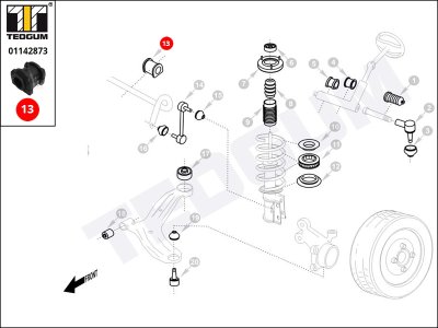 Poduszka stabilizatora TEDGUM 01142873 