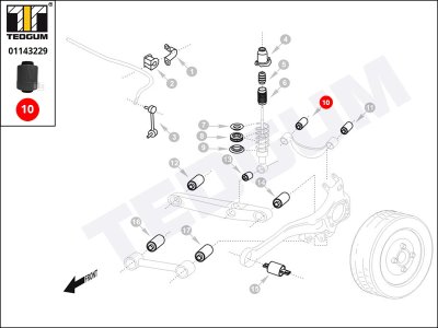 Silentblok wahacza TEDGUM 01143229 