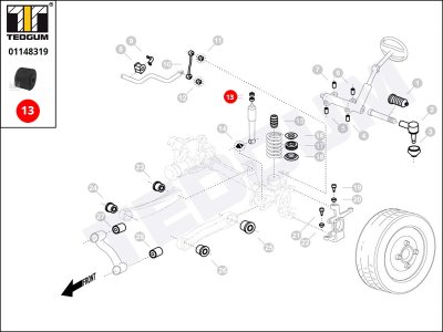 Tuleja amortyzatora TEDGUM 01148319 