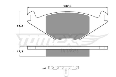 Klocki hamulcowe TOMEX 1015 20889173
