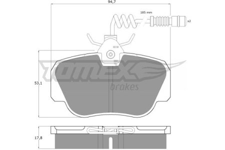 Klocki hamulcowe TOMEX 10381 21055179