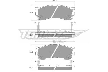 Klocki hamulcowe TOMEX 1102 21754158