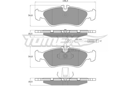 Klocki hamulcowe TOMEX 11491 21592188