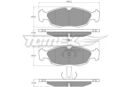 Klocki hamulcowe TOMEX 1171 21430173