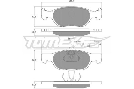 Klocki hamulcowe TOMEX 1187 21927179
