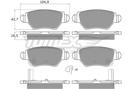 Klocki hamulcowe TOMEX 1214 23258169