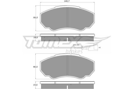 Klocki hamulcowe TOMEX 1245 23917193