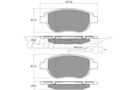 Klocki hamulcowe TOMEX 1249 23708184