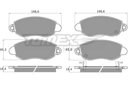 Klocki hamulcowe TOMEX 1262 23577184