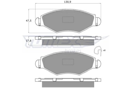 Klocki hamulcowe TOMEX 1343 23205180