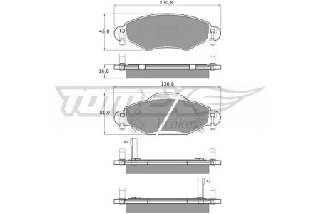 Klocki hamulcowe TOMEX 1389 23340168