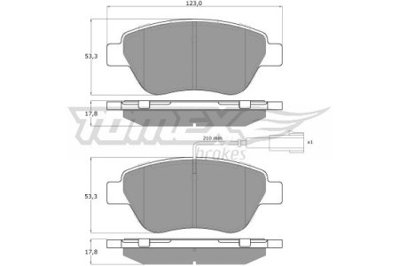Klocki hamulcowe TOMEX 1444 23705180