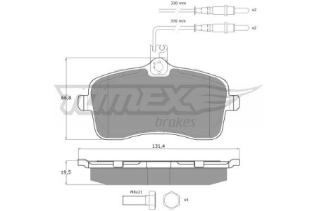 Klocki hamulcowe TOMEX 1467 24134195