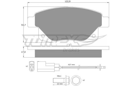 Klocki hamulcowe TOMEX 1475 1433958