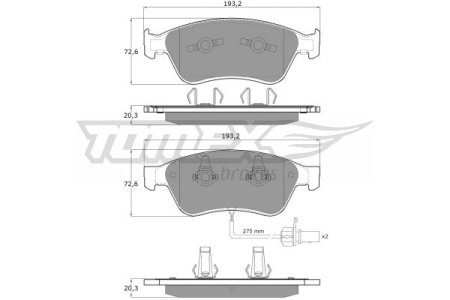 Klocki hamulcowe TOMEX 1510 4E0698151J