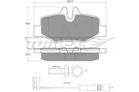 Klocki hamulcowe TOMEX 1513 24008184