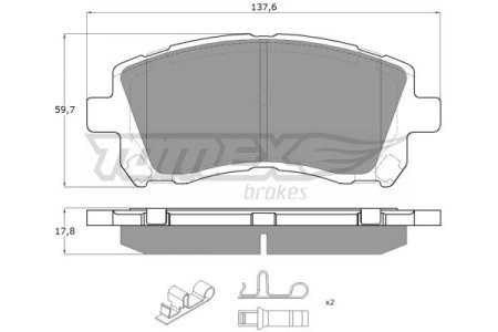 Klocki hamulcowe TOMEX 1545 23558178