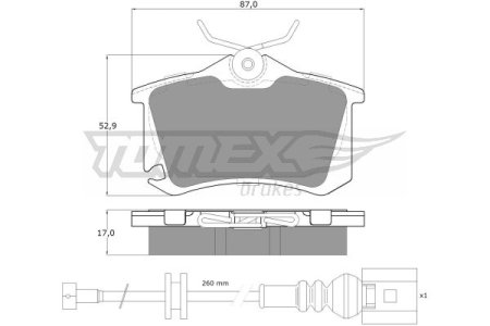 Klocki hamulcowe TOMEX 1615 23554170