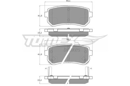 Klocki hamulcowe TOMEX 1628 583021GA00