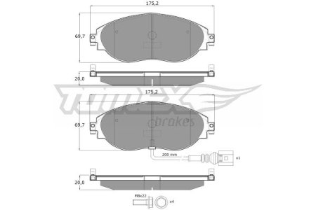 Klocki hamulcowe TOMEX 1684 7N0698151A