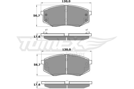 Klocki hamulcowe TOMEX 1708 581011KA00