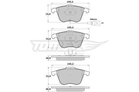 Klocki hamulcowe TOMEX 1712 8J0698151A
