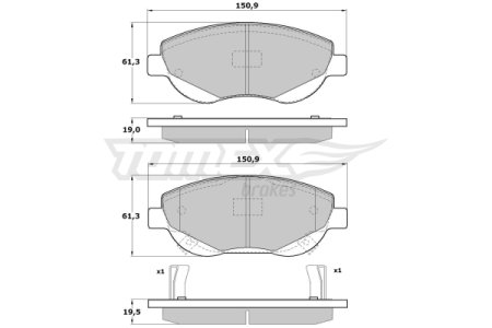 Klocki hamulcowe TOMEX 1720 0446505260