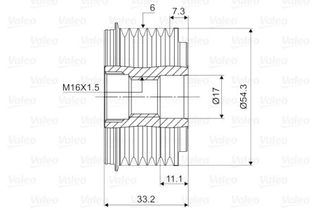 Sprzęgło alternatora VALEO 588015 9949627