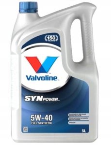 Olej silnikowy Valvoline 5W40 SynPower A3/B4 5L