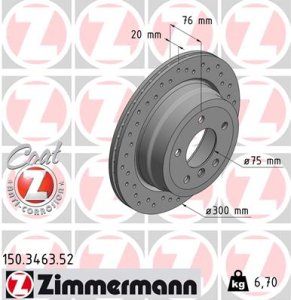 Tarcza hamulcowa ZIMMERMANN 150.3463.52 34216778049