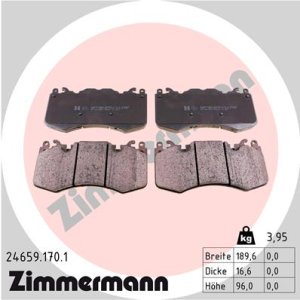 Klocki hamulcowe ZIMMERMANN 24659.170.1 LR016684