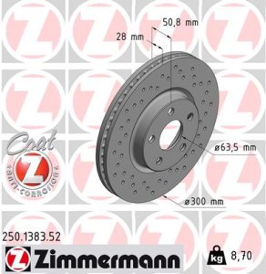 Tarcza hamulcowa ZIMMERMANN 250.1383.52 1877785