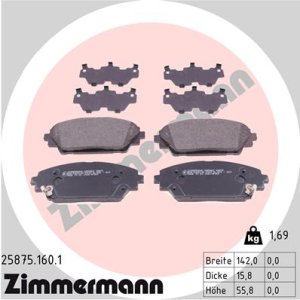 Klocki hamulcowe ZIMMERMANN 25875.160.1 BHY13328ZA
