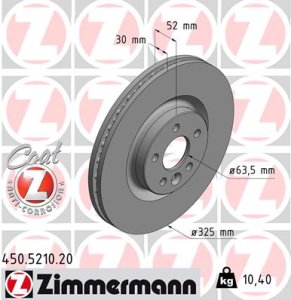 Tarcza hamulcowa ZIMMERMANN 450.5210.20 LR059122