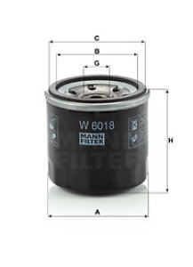 Filtr oleju MANN-FILTER W6018 