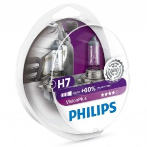 Żarówki Philips H7 55W VISION PLUS +60 ŚWIATŁA