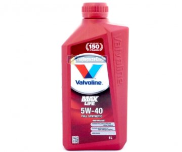 OLEJ 5W-40 MAXLIFE SYNTHETIC SAE 1 L VALVOLINE 872363 18040