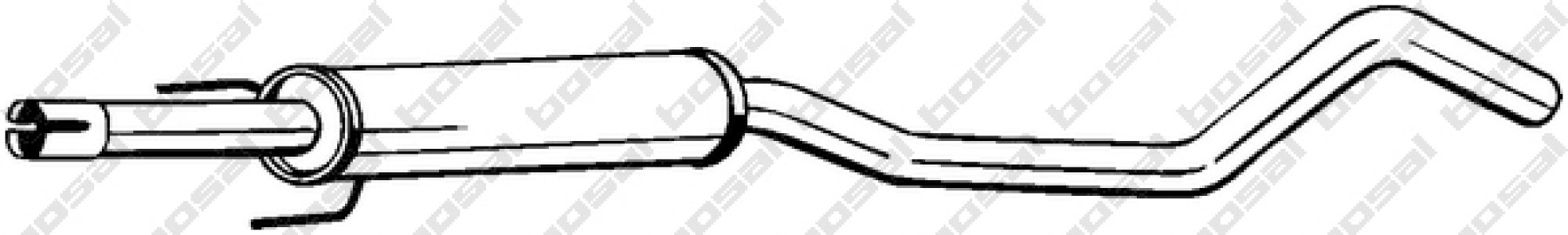 TŁUMIK ŚRODKOWY OPEL MERIVA  1,4 1,6 04-