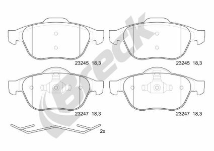 KLOCKI HAMULC. RENAULT LAGUNA  01-.     KOŁA 16