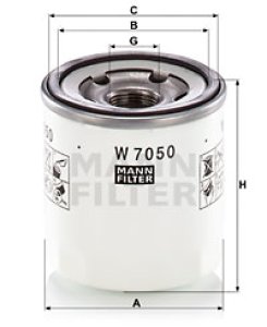 Filtr oleju MANN-FILTER W7050 W8027