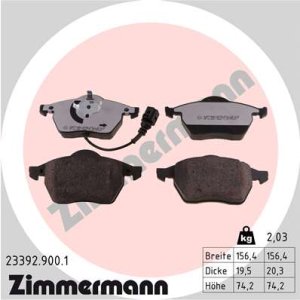 Klocki hamulcowe ZIMMERMANN 23392.900.1 23392203
